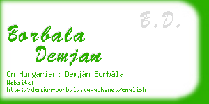 borbala demjan business card