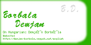 borbala demjan business card